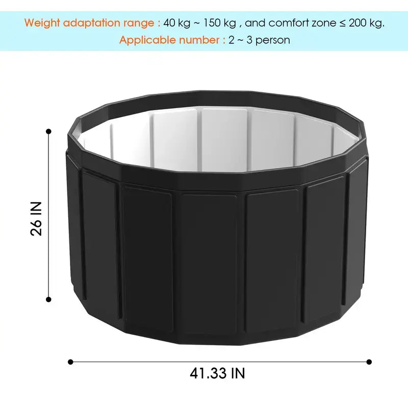 Compact foldable bath tub with 6-layer thermal insulation design