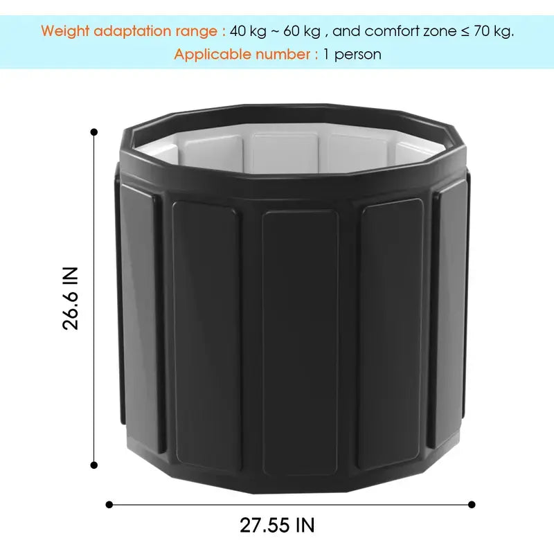 Compact foldable bath tub with 6-layer thermal insulation design
