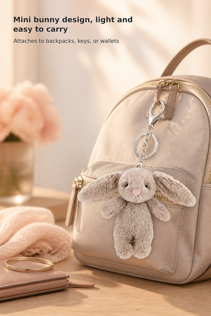 3.5-Inch Plush Bunny Keychain
