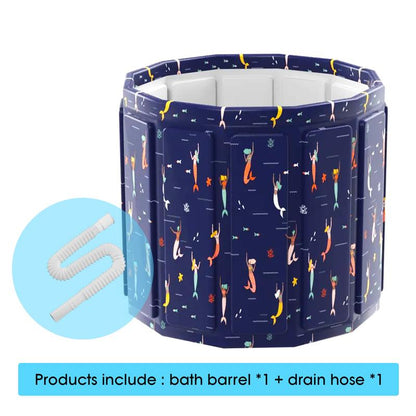 Compact foldable bath tub with 6-layer thermal insulation design