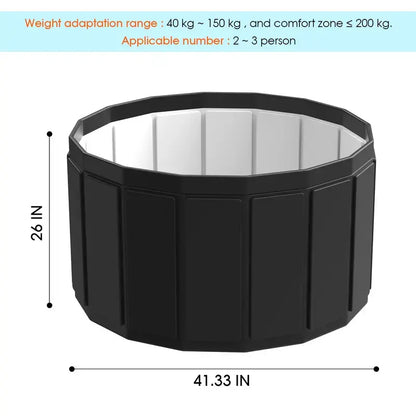 Compact foldable bath tub with 6-layer thermal insulation design