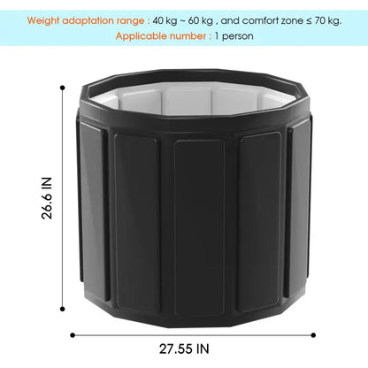 Compact foldable bath tub with 6-layer thermal insulation design