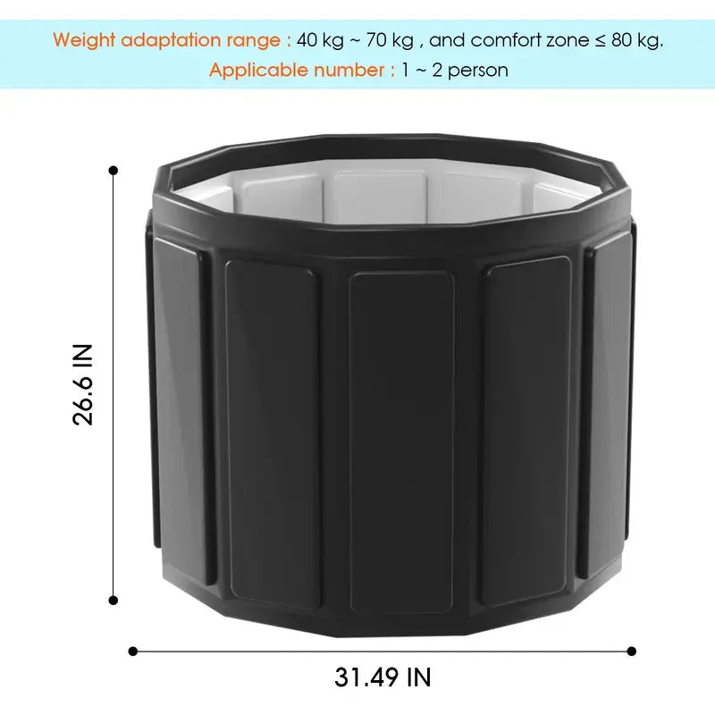 Compact foldable bath tub with 6-layer thermal insulation design